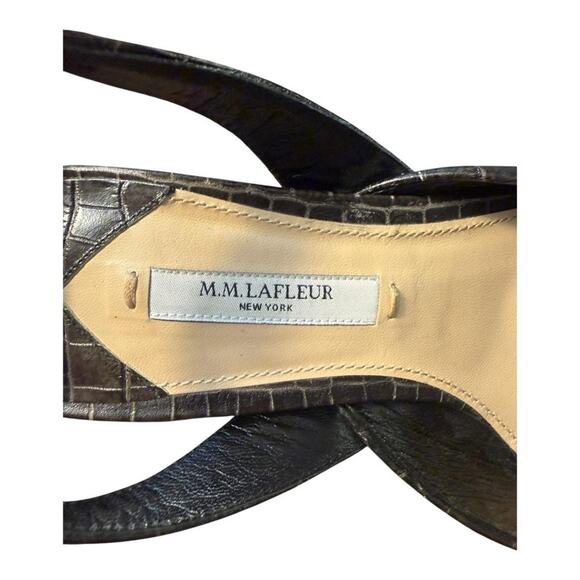 MM. LaFleur The Irene Slingback Heel Embossed Croc Women size 38.5 US 8 - Picture 6 of 8